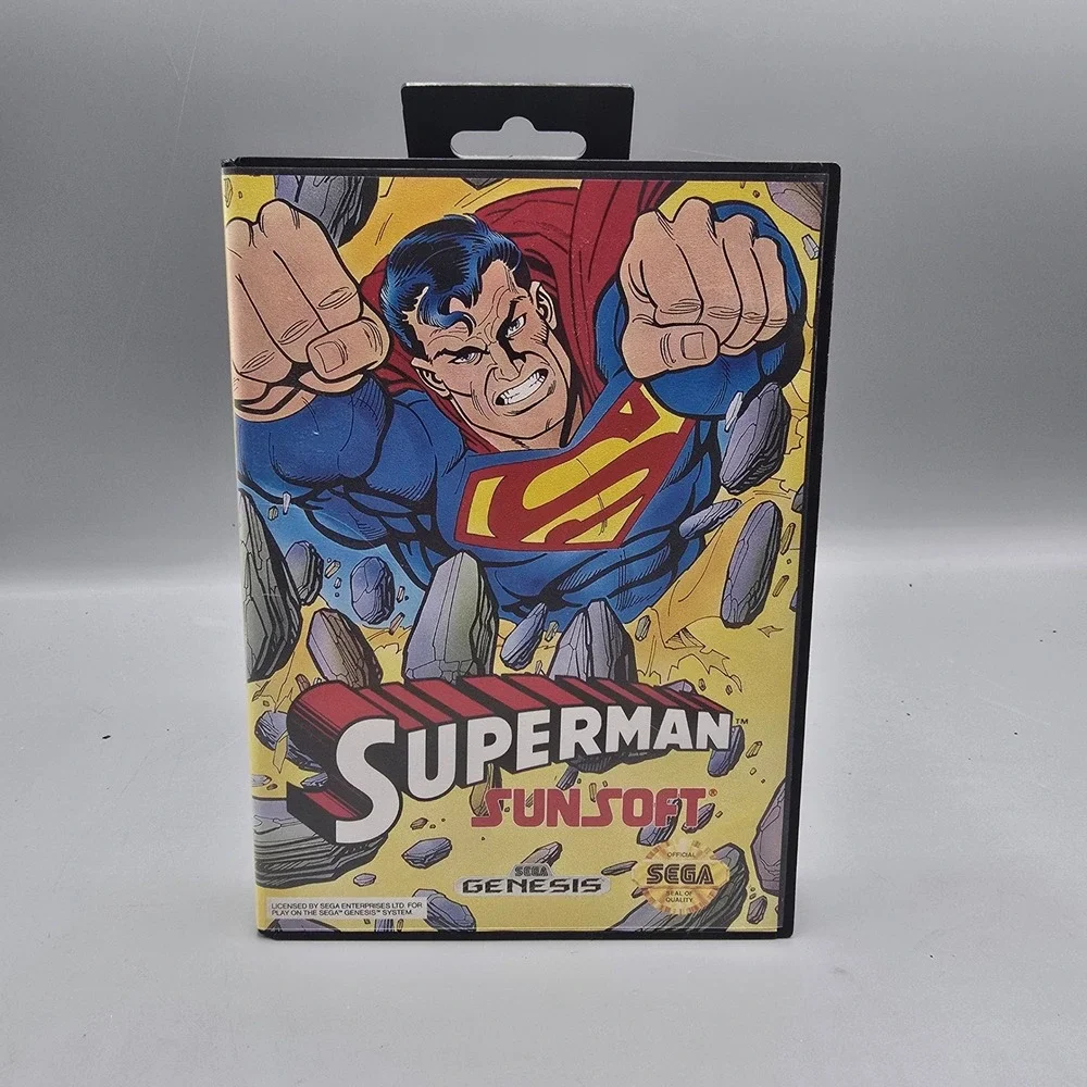 Superman Sunsoft Sega Genesis Game OEM Original Case 16-Bit Retro Video Game